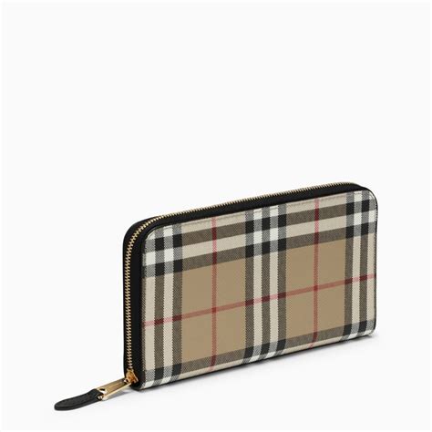 burberry zip around perforated wallet|burberry vintage check wallet.